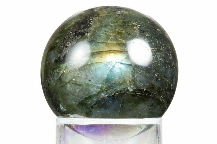 Flashy, Polished Labradorite Sphere - Great Color Play #350031